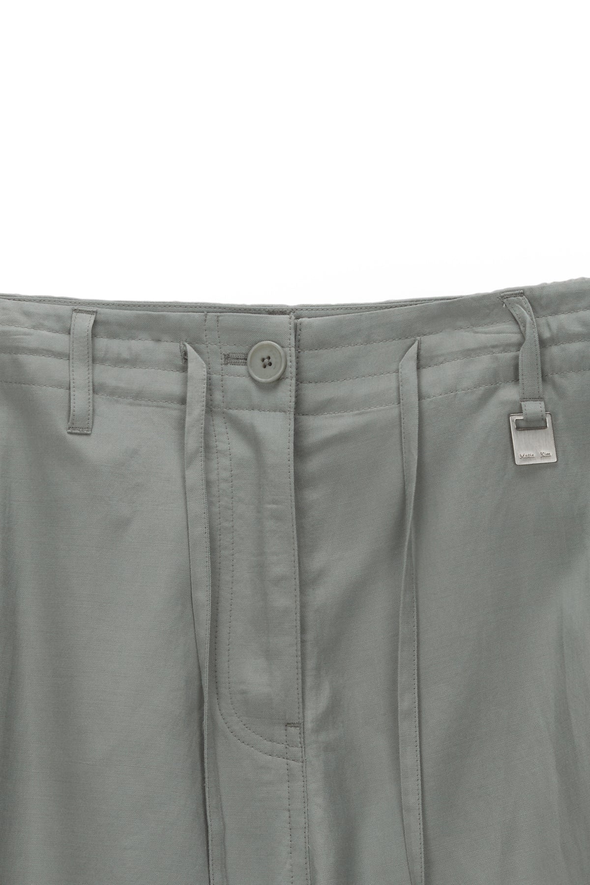 Matinkim String Point Big Pocket Cargo Pants IN Light Khaki