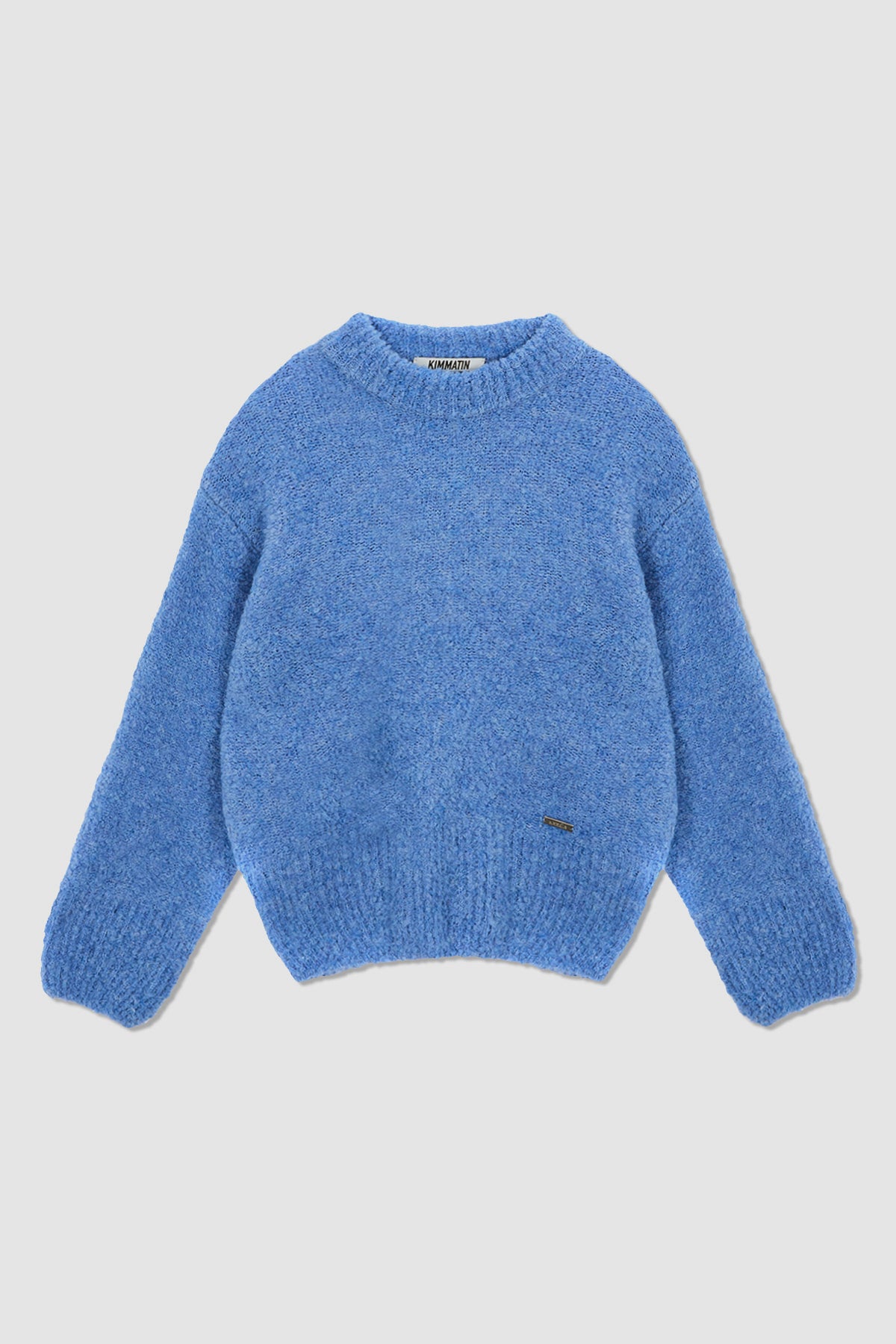Matinkim Volume Neck Boucle Pullover IN Blue