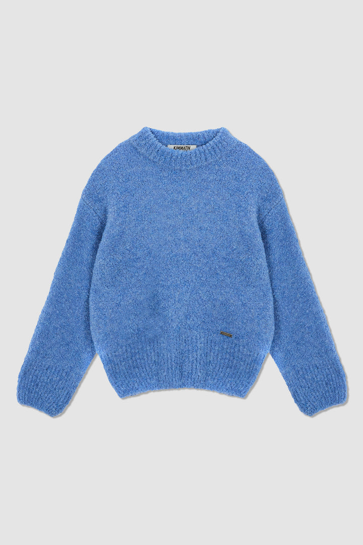 Matinkim Volume Neck Boucle Pullover IN Blue