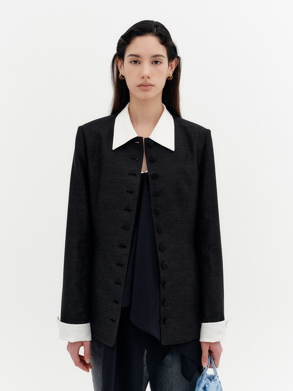 EENK Convertible Collar Jacket - Black