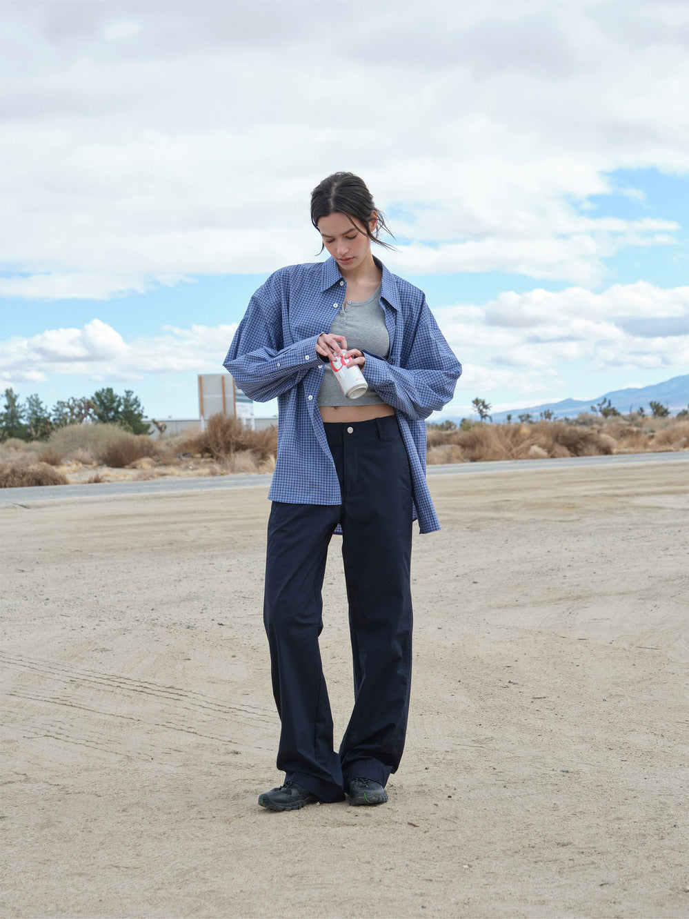 Low Classic Paper Straight-Fit Pants Navy