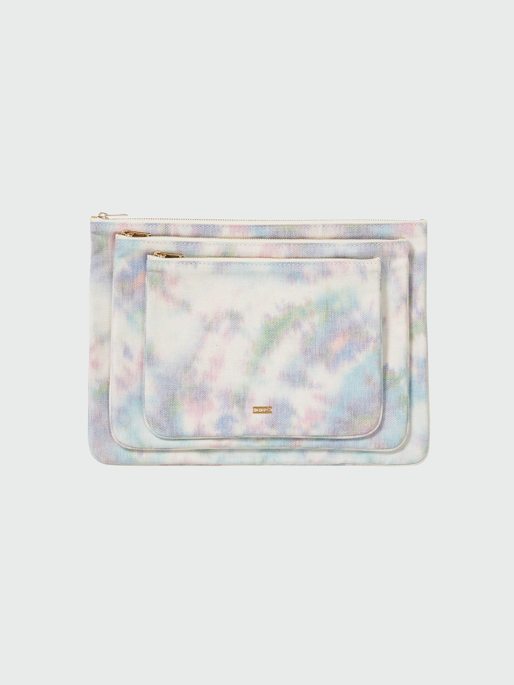 EENK Logo Detailed Zip-Up Pouch Set - Pink Multi