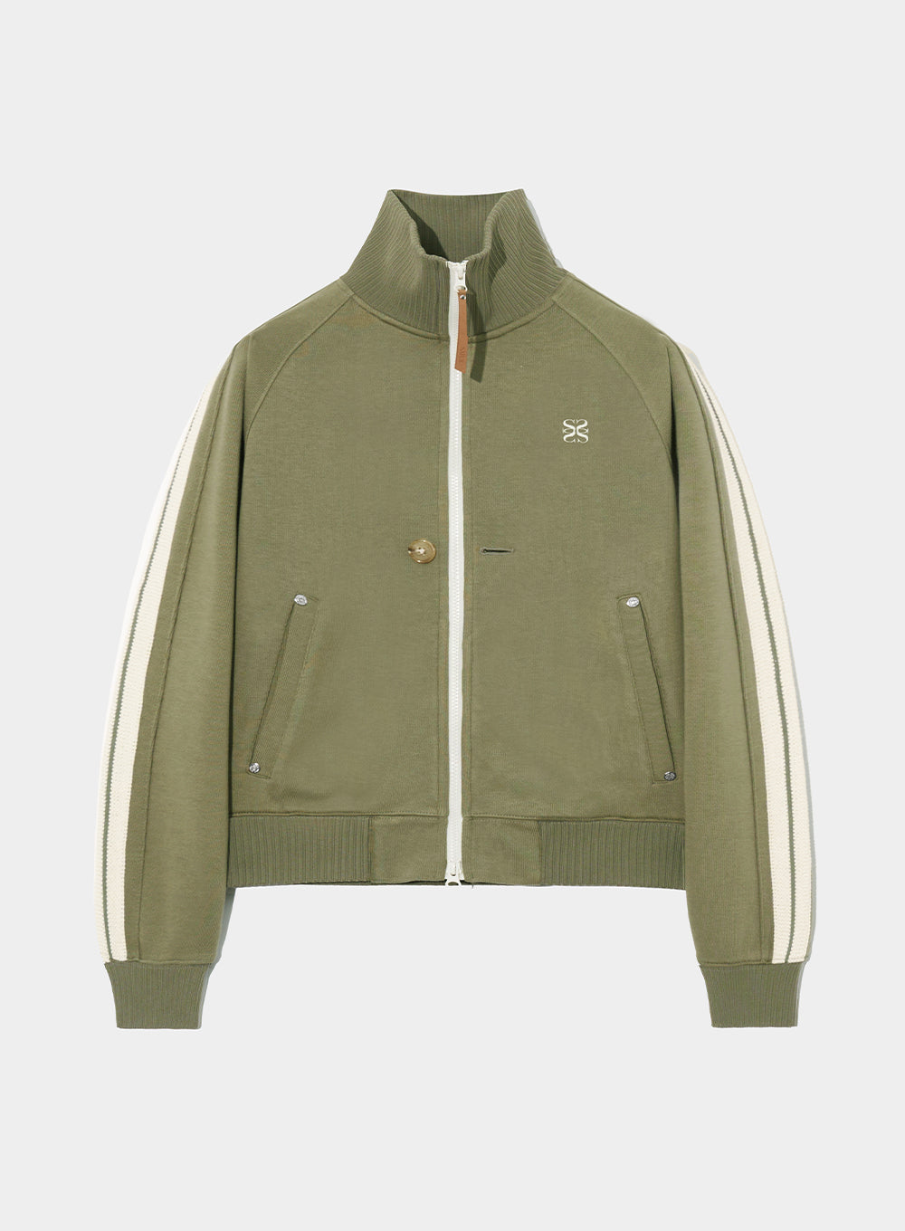 [satur] (W) Lawton All Day Track Zip-Up Jacket - Mud Khaki