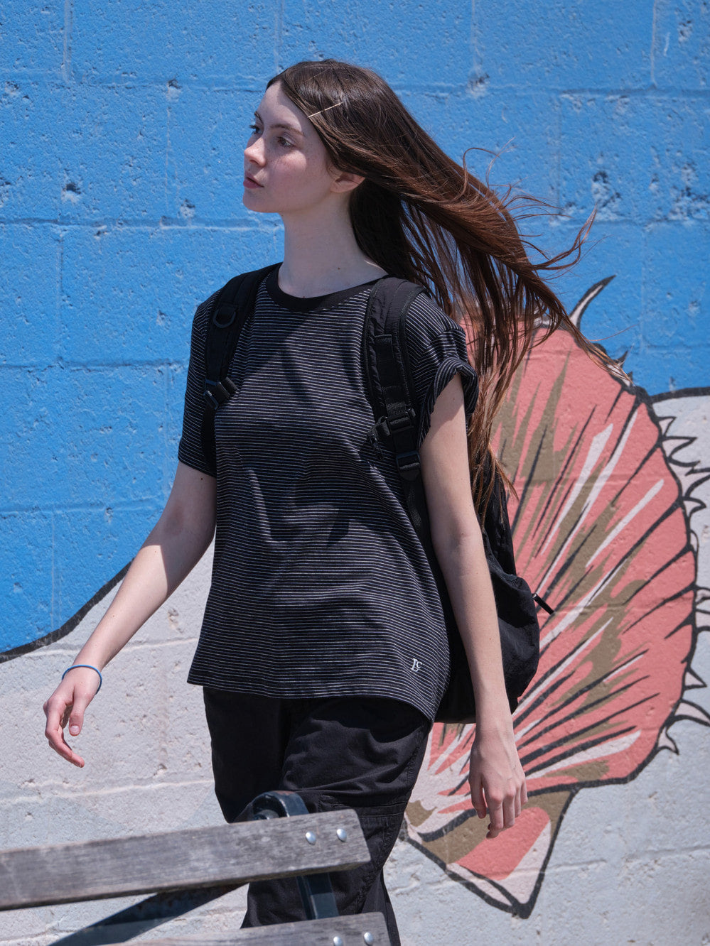 Low Classic Lc Striped Basic Tee Black
