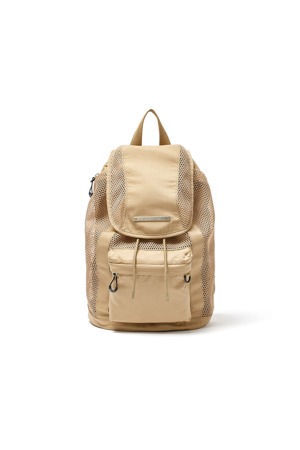 [matinkim] ONE POCKET MESH BACK PACK IN DARK BEIGE