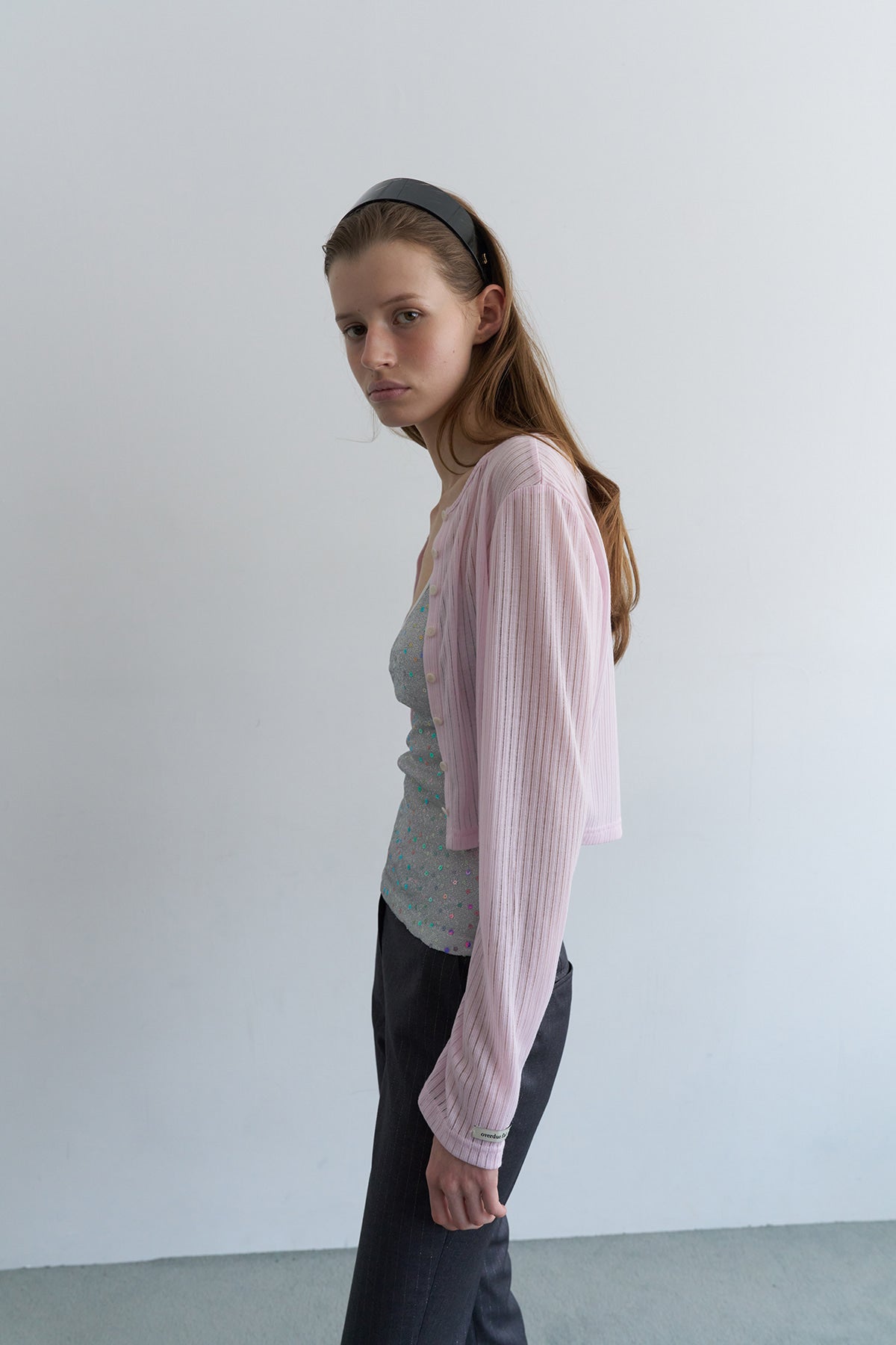 Overdueflair Soft Mini Cardigan Pink