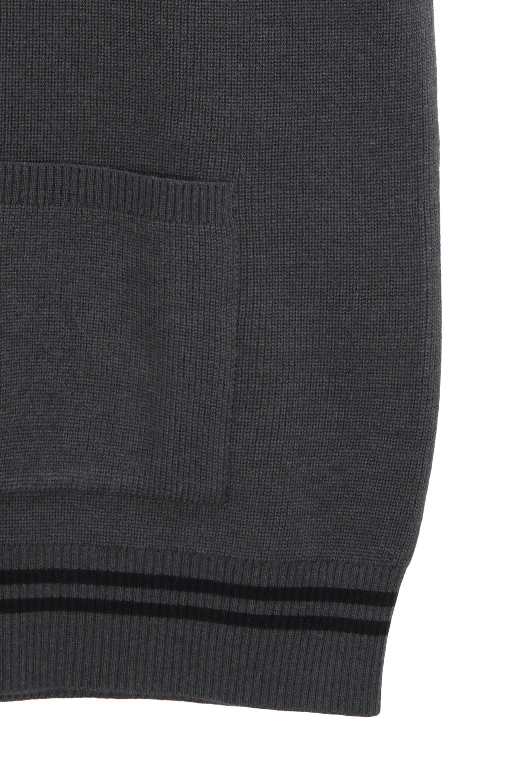 [matinkim] HOODY LOGO KNIT VEST FOR MEN IN CHARCOAL