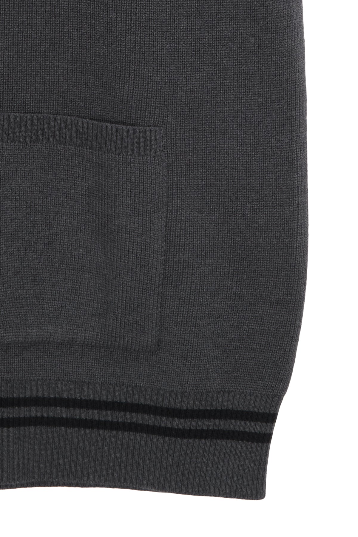 [matinkim] HOODY LOGO KNIT VEST FOR MEN IN CHARCOAL