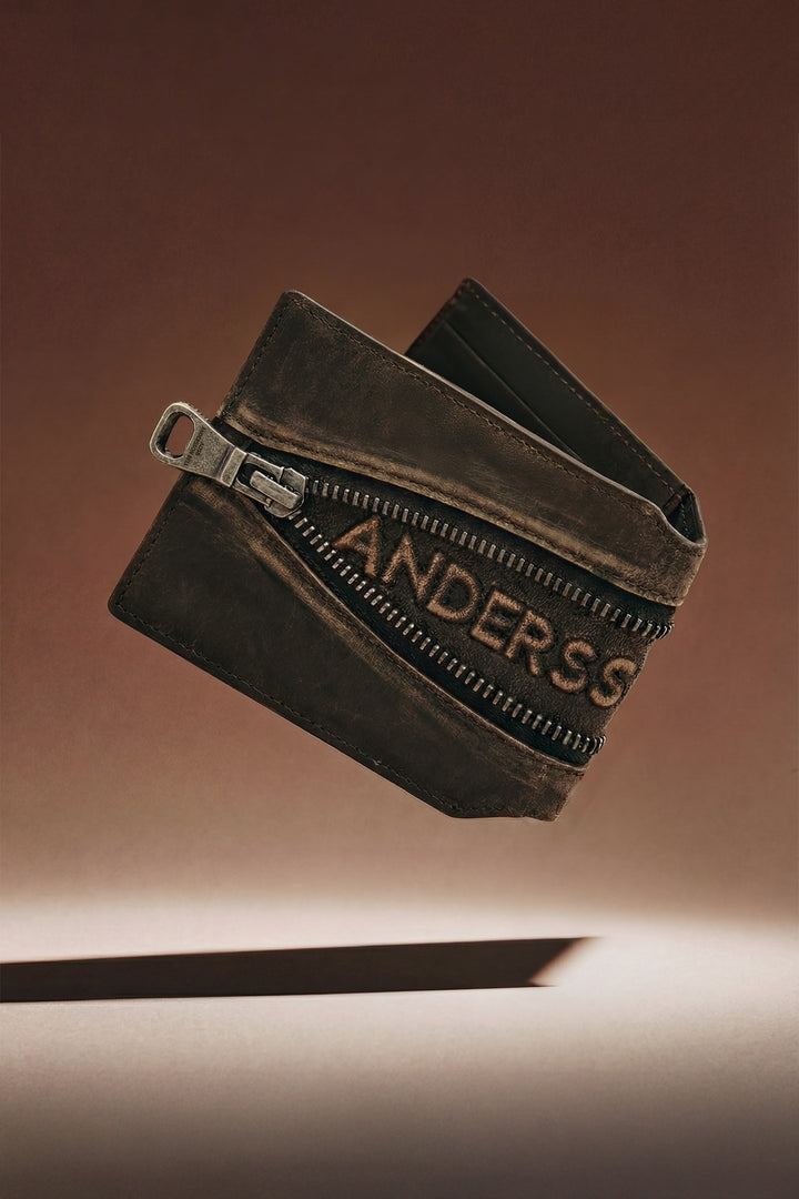 Andersson Bell Brown Leather Zip Wallet