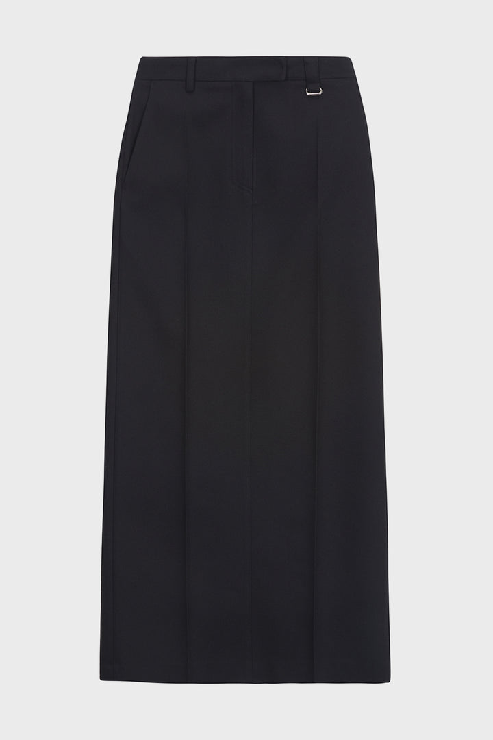 Matinkim Back Double Waist Maxi Skirt IN Black