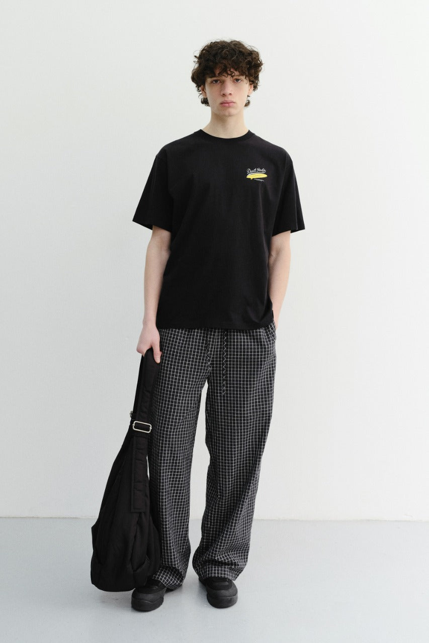 Dunst Unisex Checked Pajama Slacks Black Check