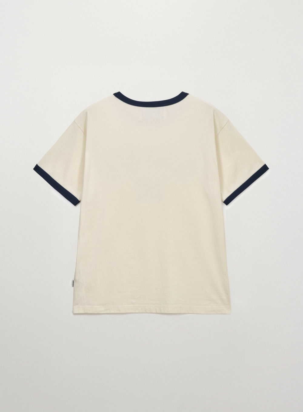 Satur Arch Logo Ringer T-Shirt - Cream