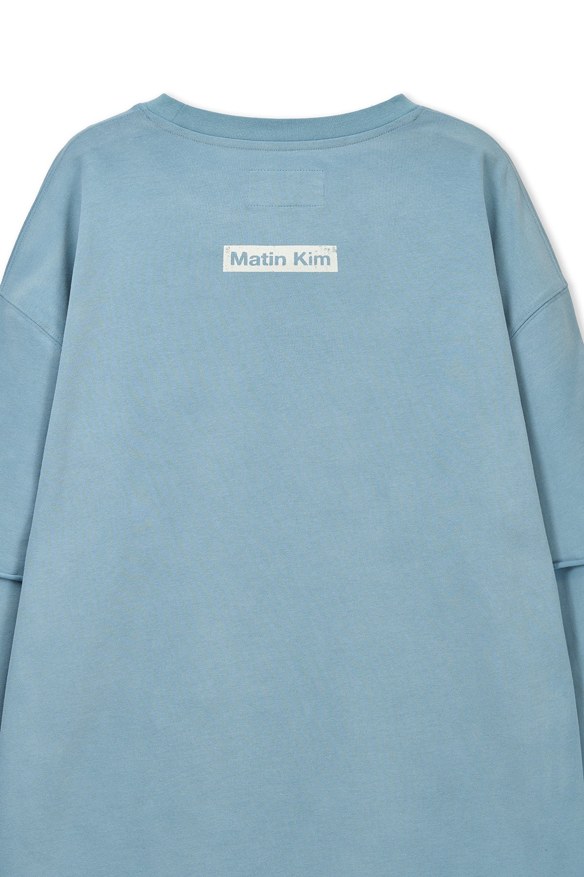 Matinkim Spray Effect Layered Top For Men IN Light Blue