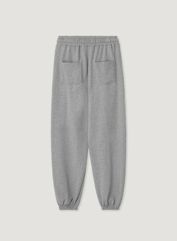 Mango Maniplease Notie Jogger Pants Melange Grey