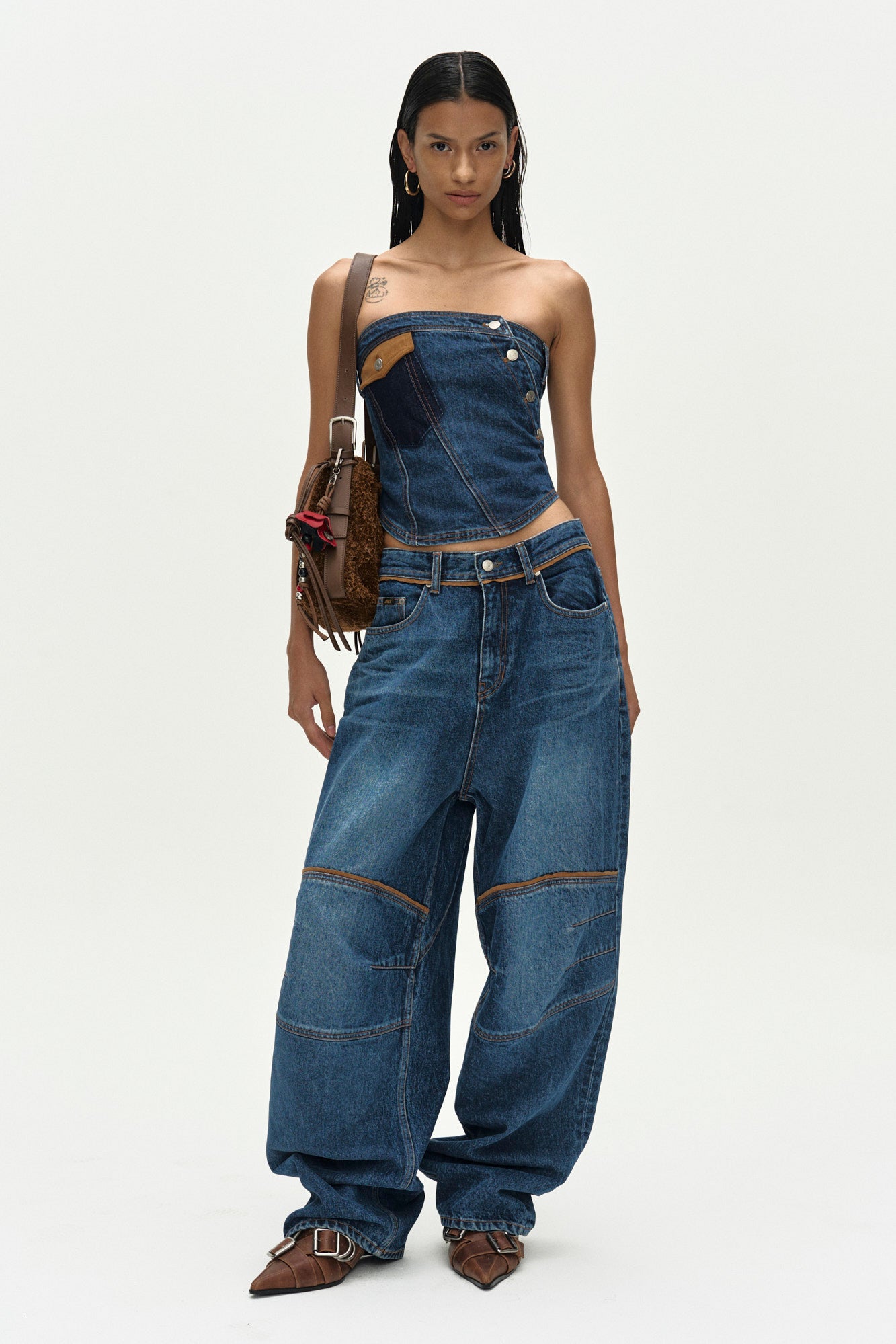 Andersson Bell Denim Twist Bustier