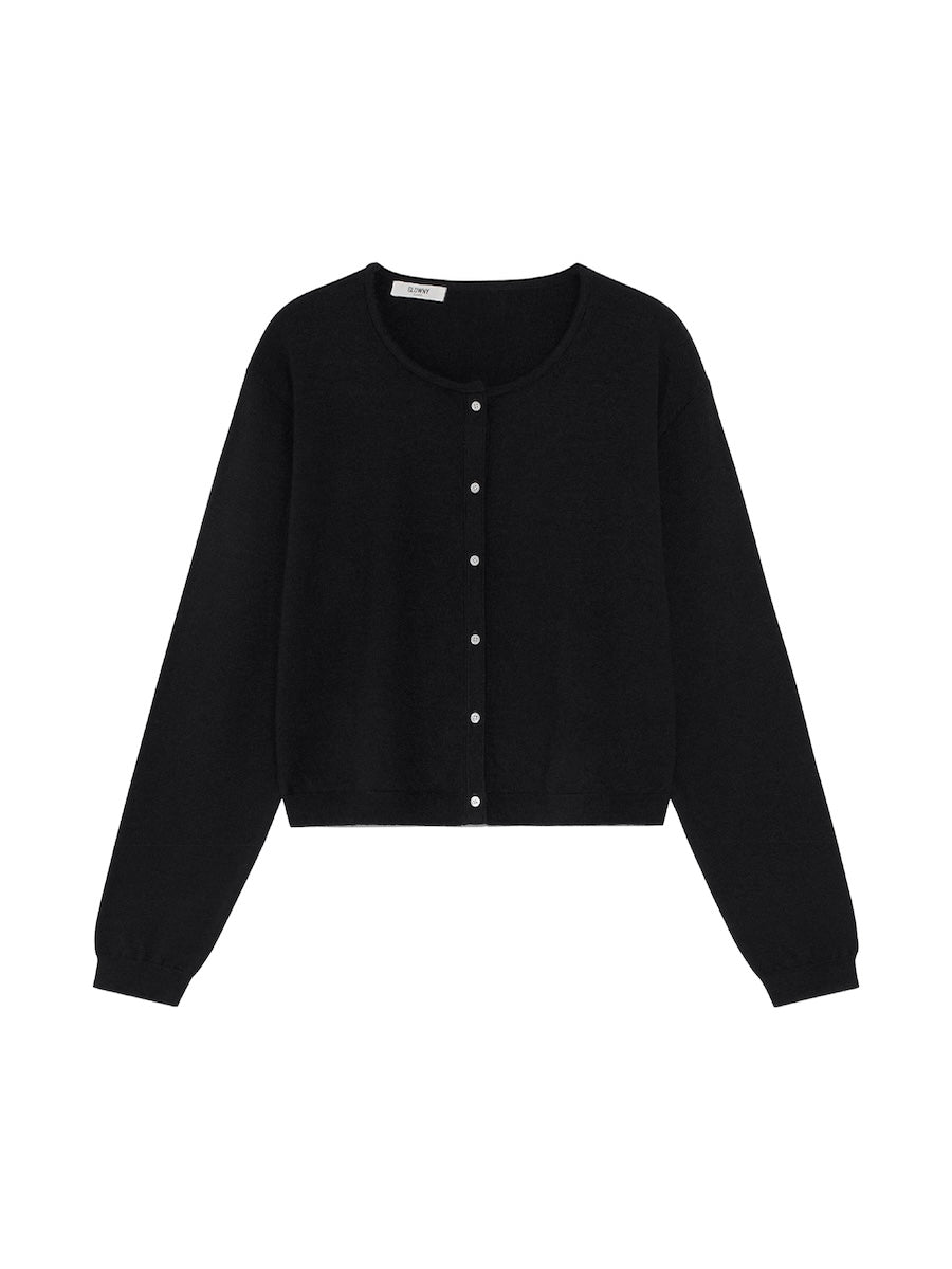 GLOWNY G Easy Fit Knit Cardigan (Black)