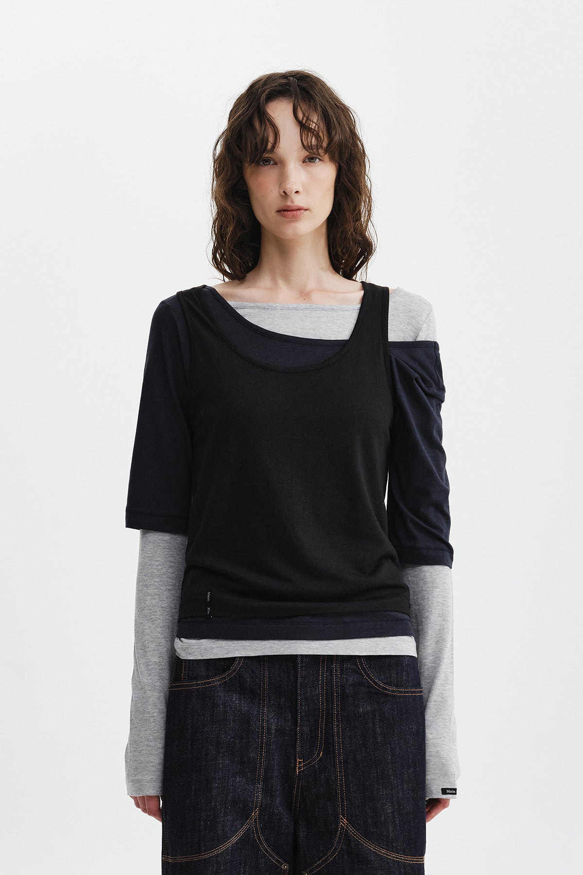 Matinkim Triple Layered Multi Way Top IN Navy