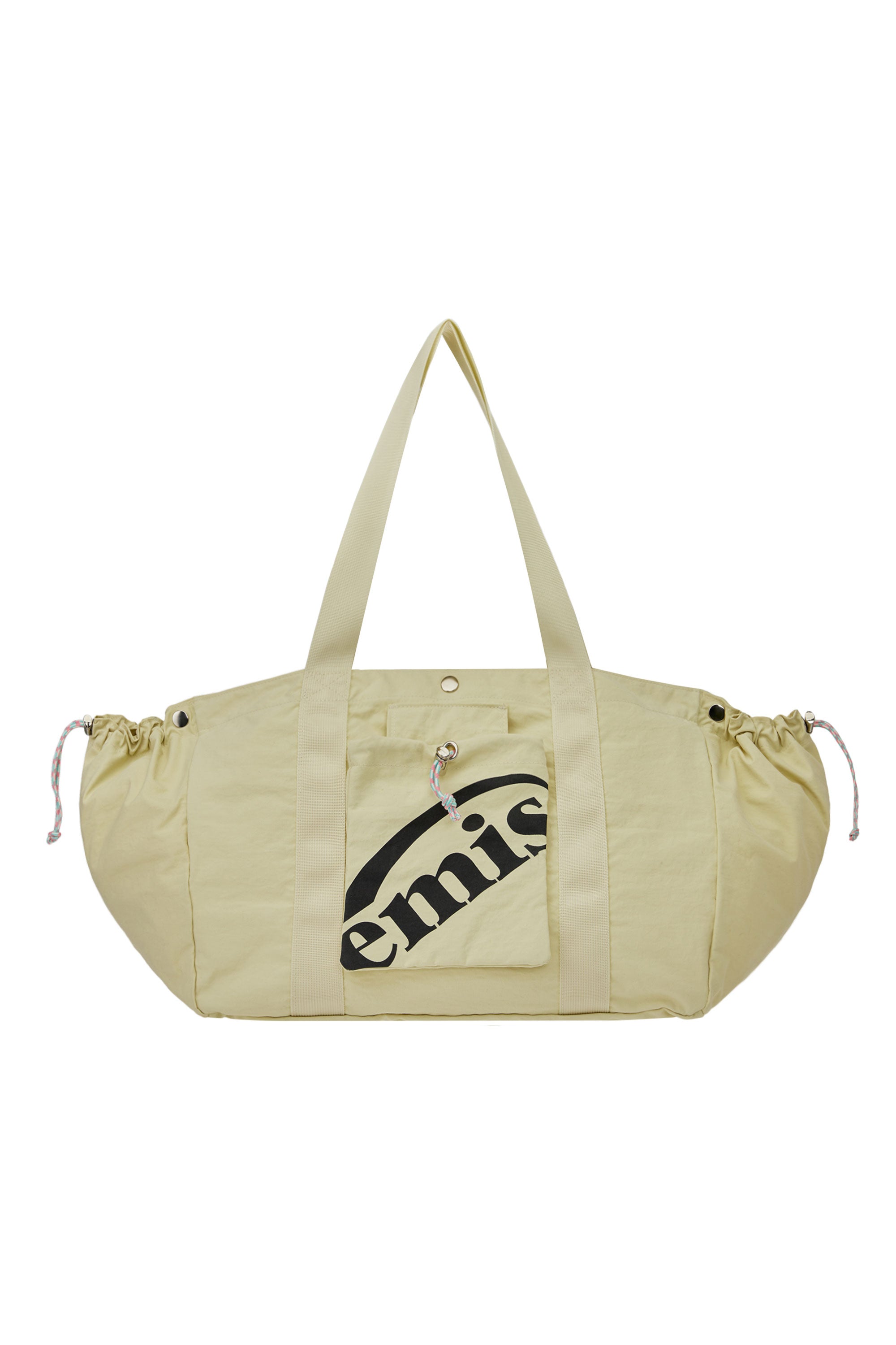 PACKABLE NYLON TOTE BAG-CREAM