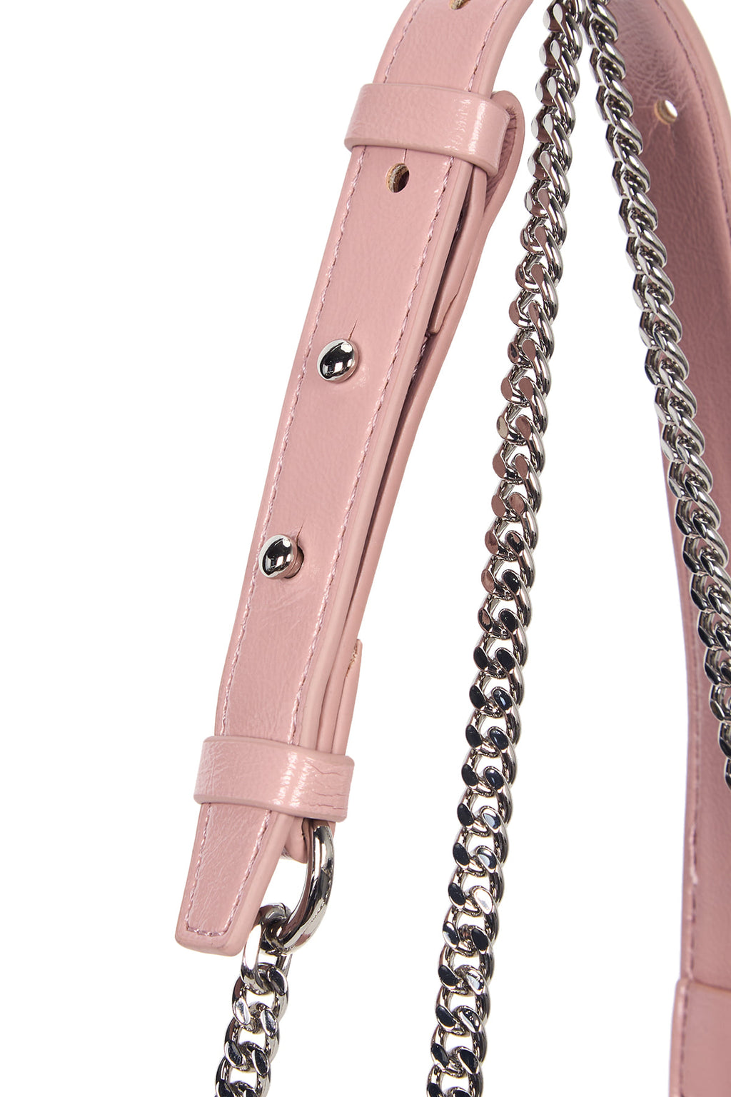 Matinkim Glossy Quilting Small Chain Bag IN Pink