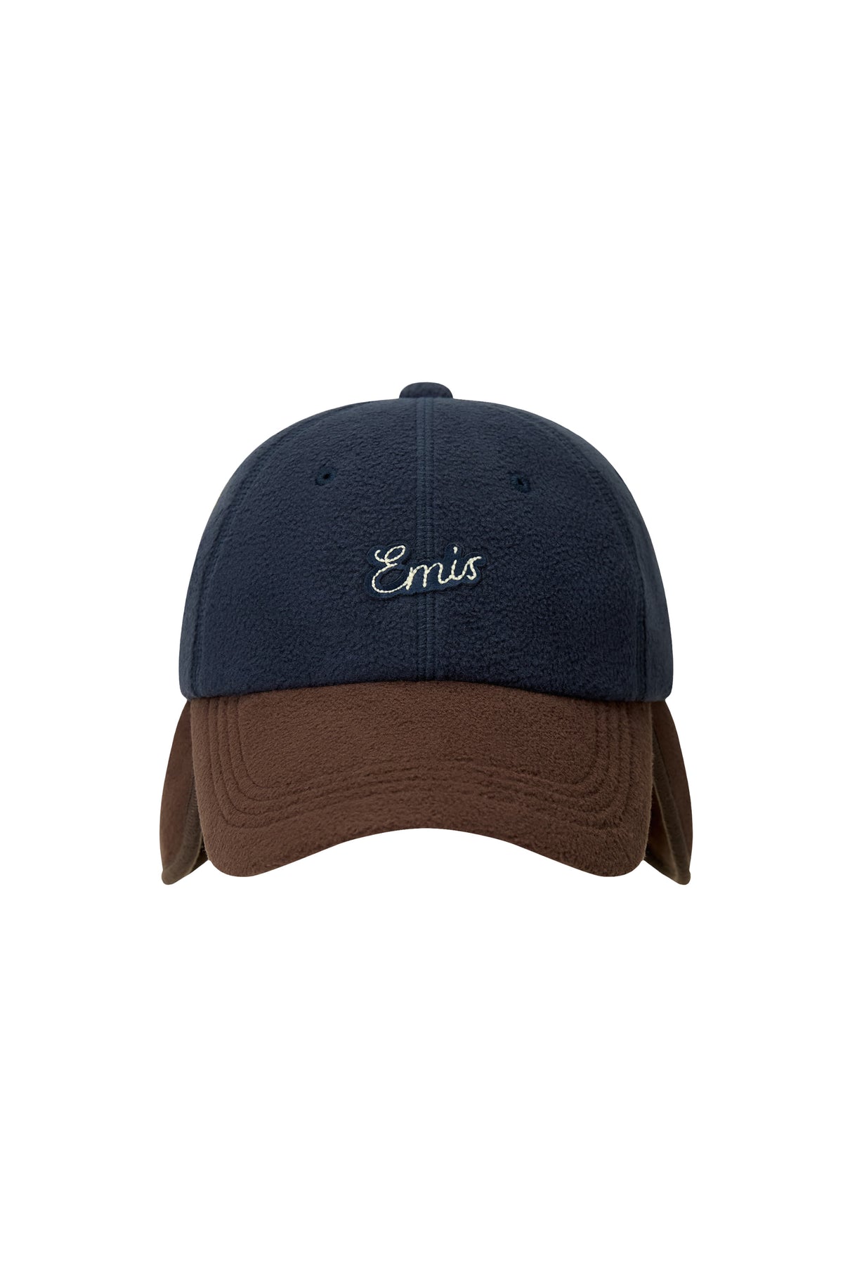 Emis Small Line Patch Fleece Ball Cap-Navy