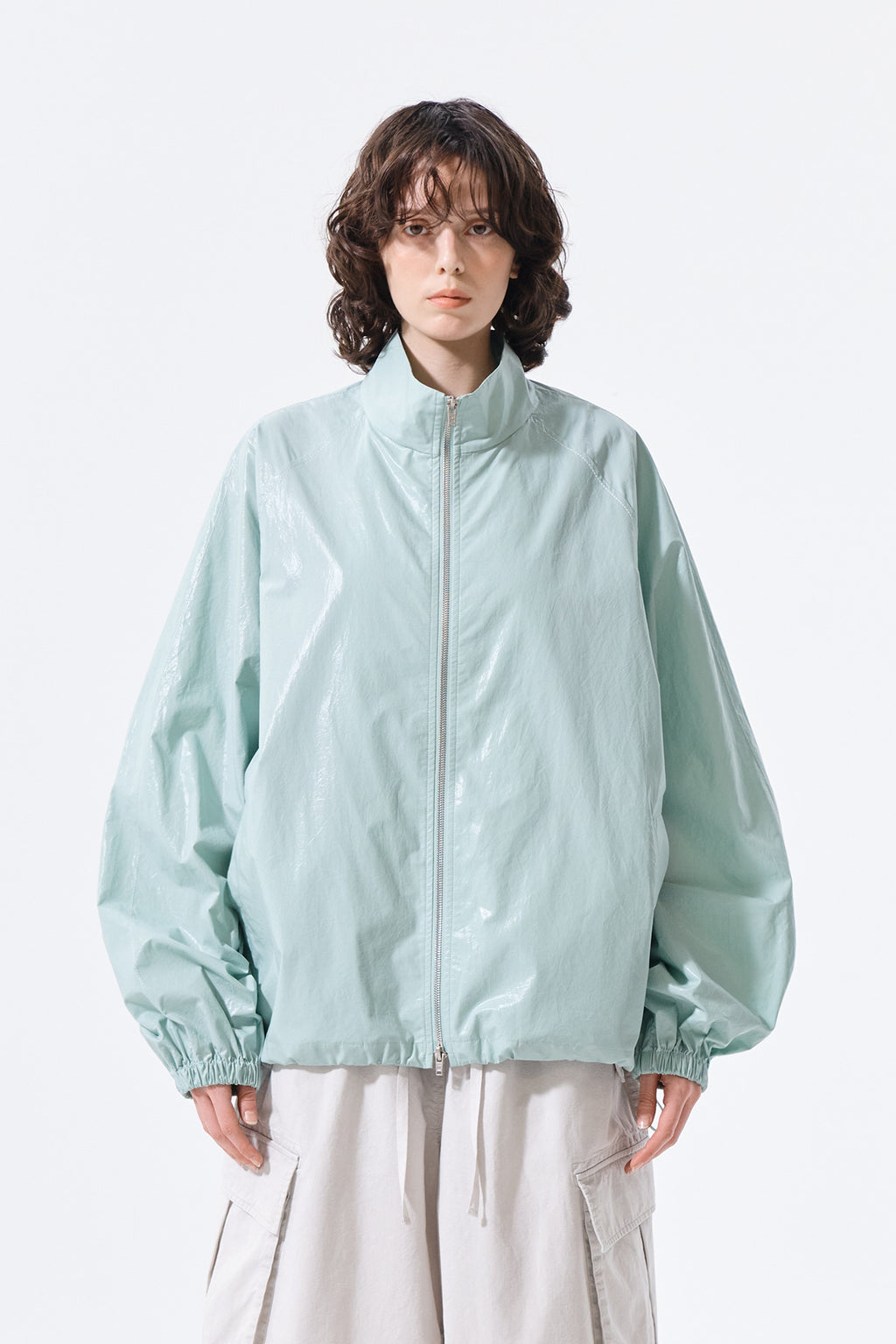 Matinkim Matin Kim Logo Coating Jumper IN Mint