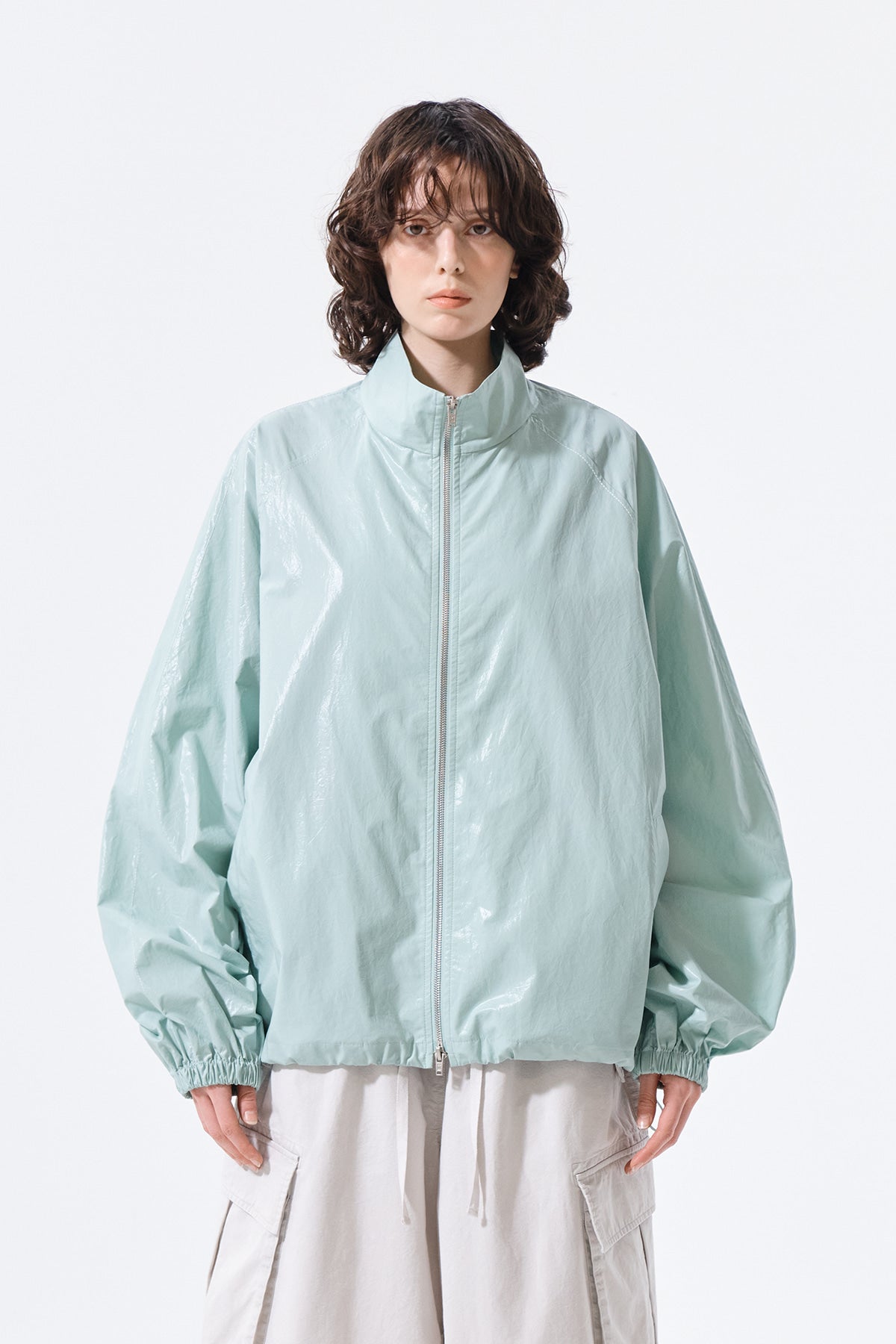 Matinkim Matin Kim Logo Coating Jumper IN Mint