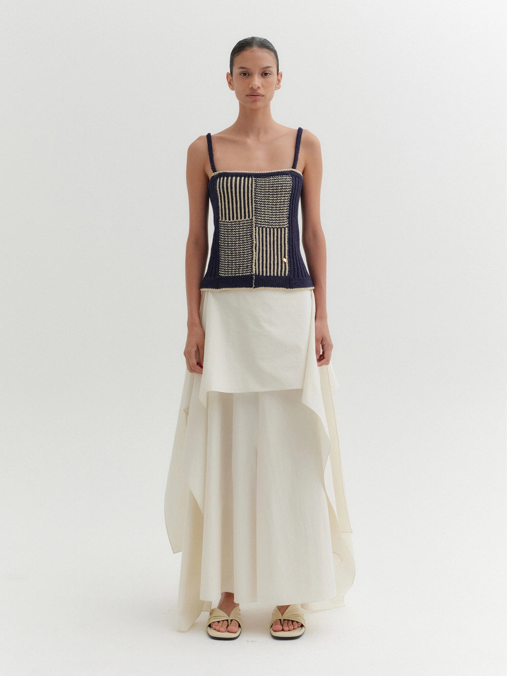 EENK Layered Long Skirt - Ivory
