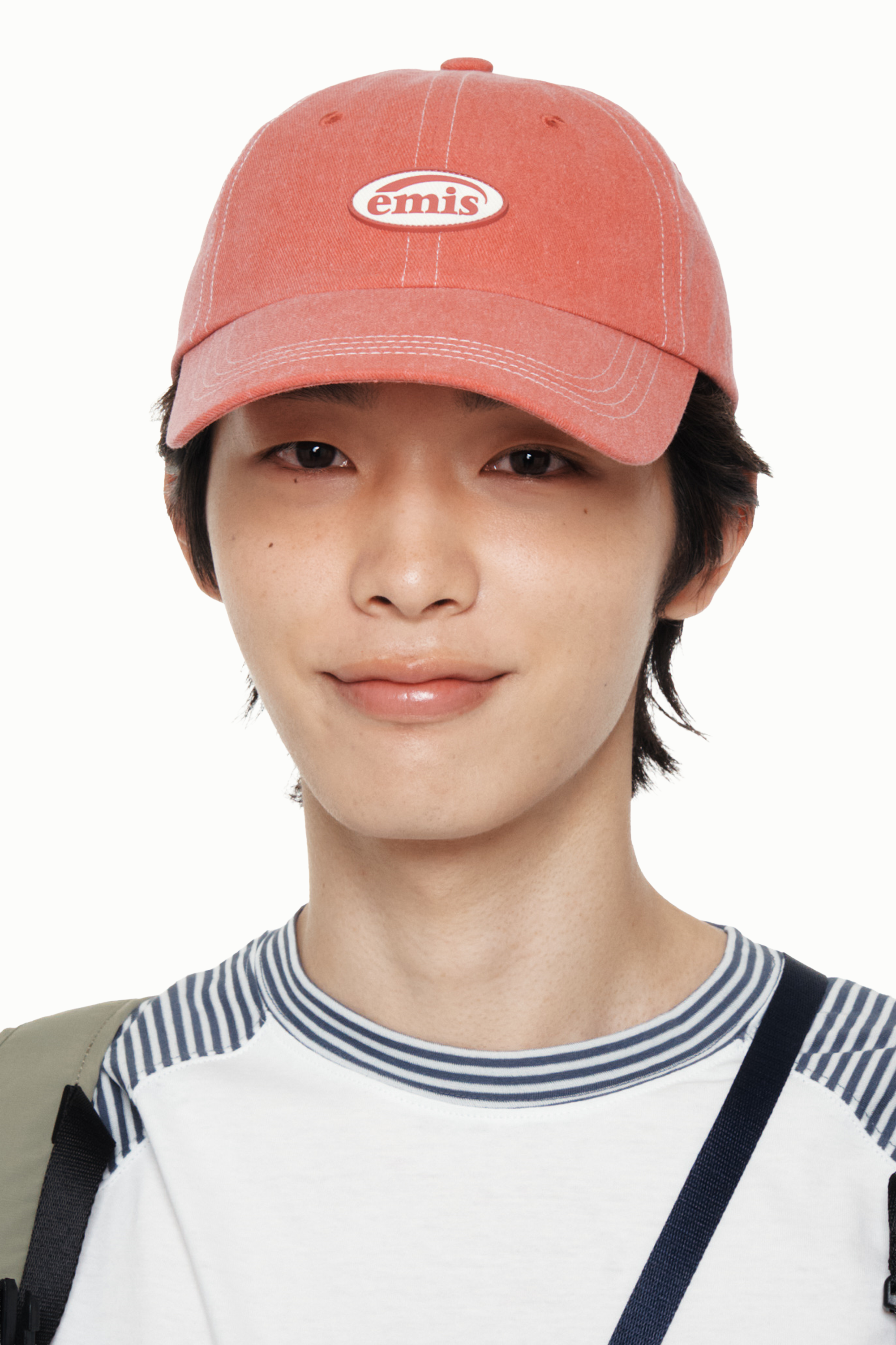 Emis Mini Rubber Patch Pigment Ball Cap-Red