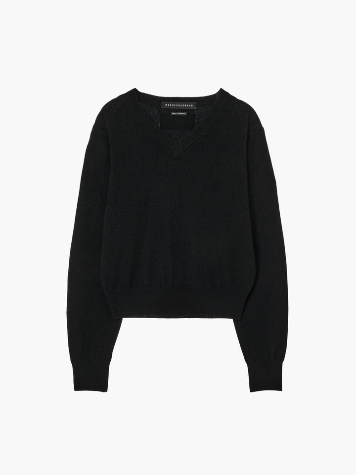 Margesherwood Cashmere V-Neck Pullover black