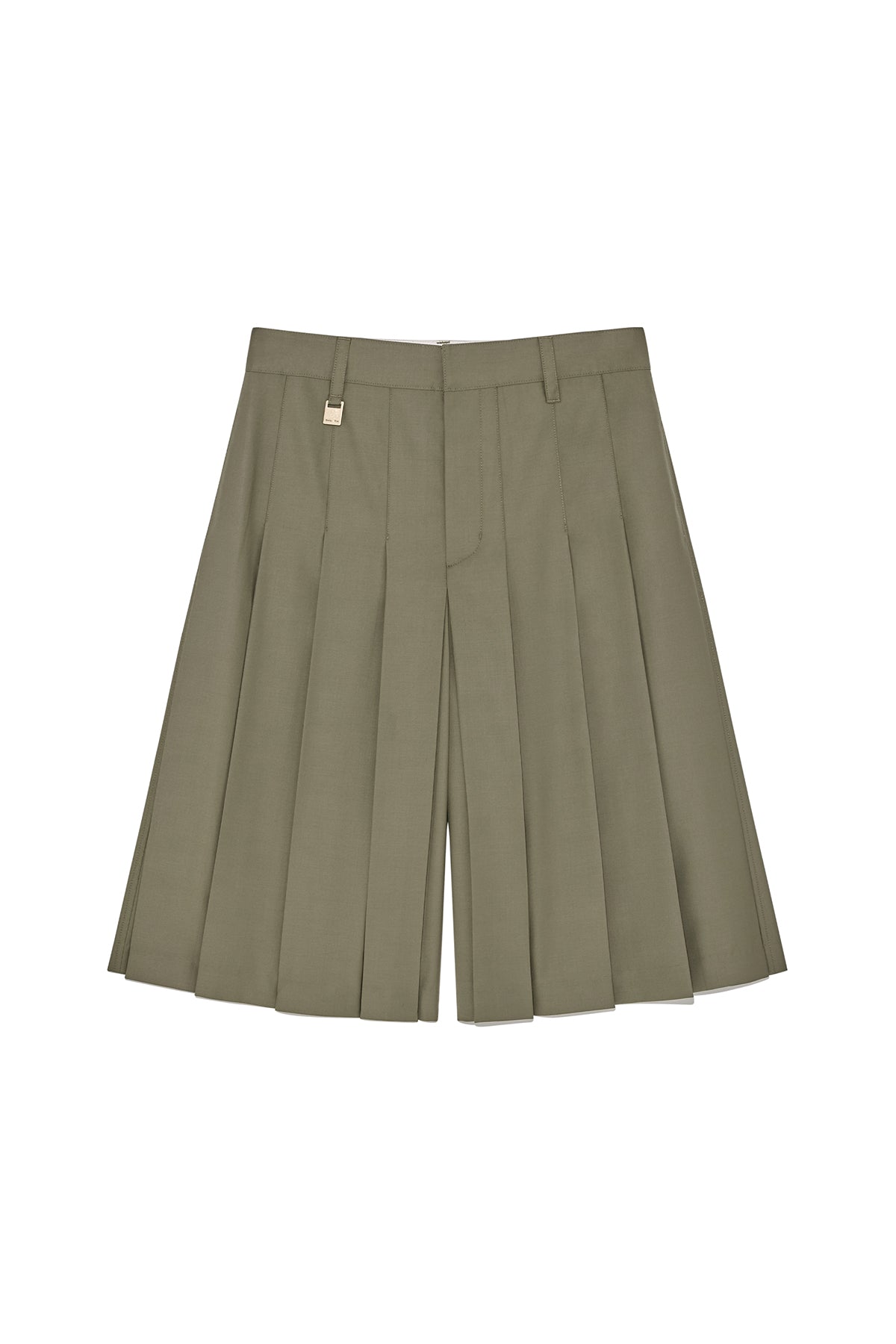 Matinkim Bermuda Pleats Skirt Pants IN Khaki