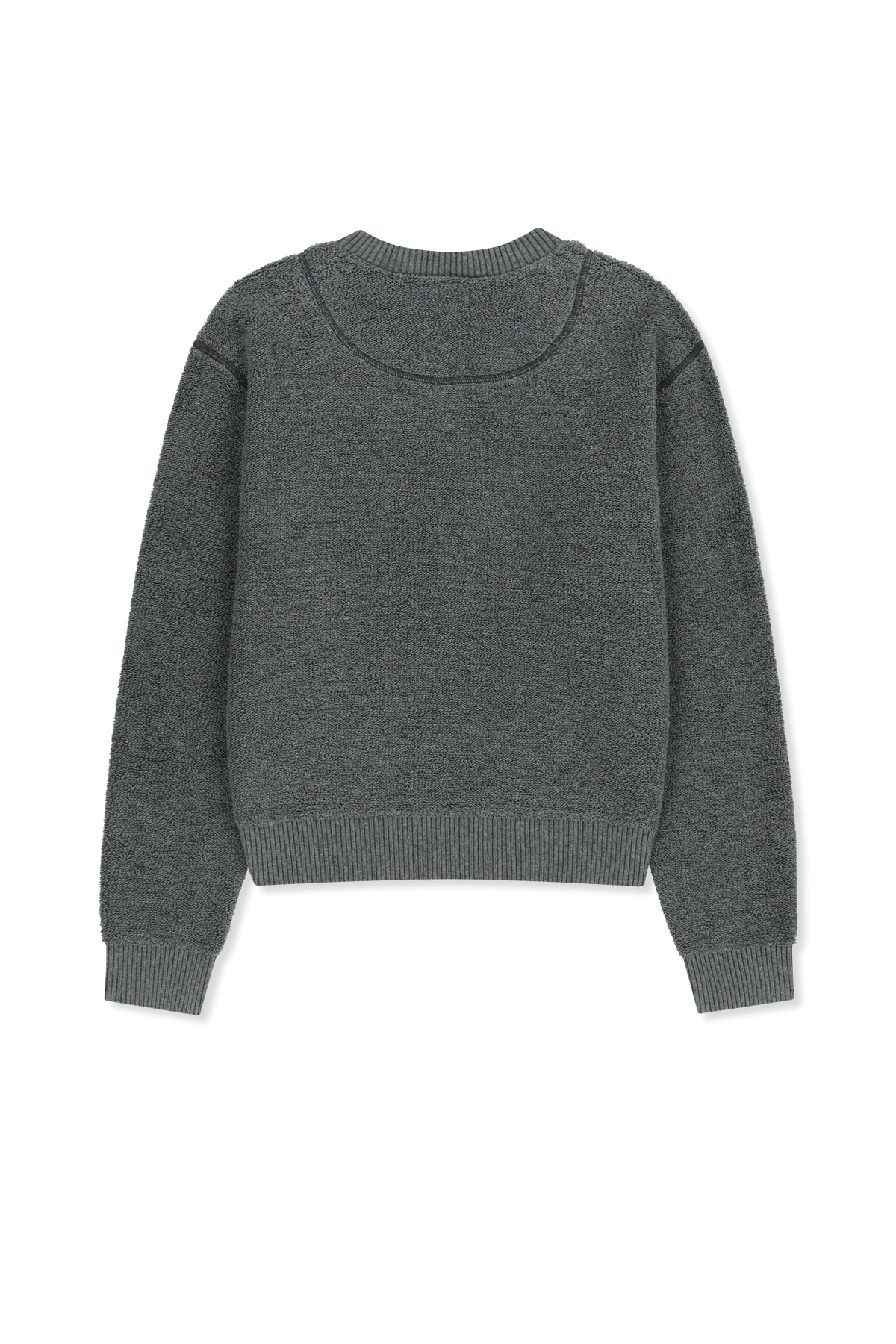 Matinkim Boucle Texture Knit Pullover IN Grey