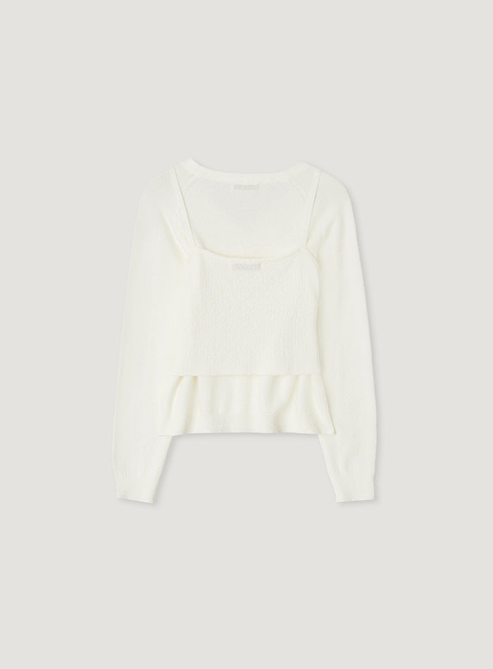 Mango Maniplease Yuri Cardigan Set Ivory