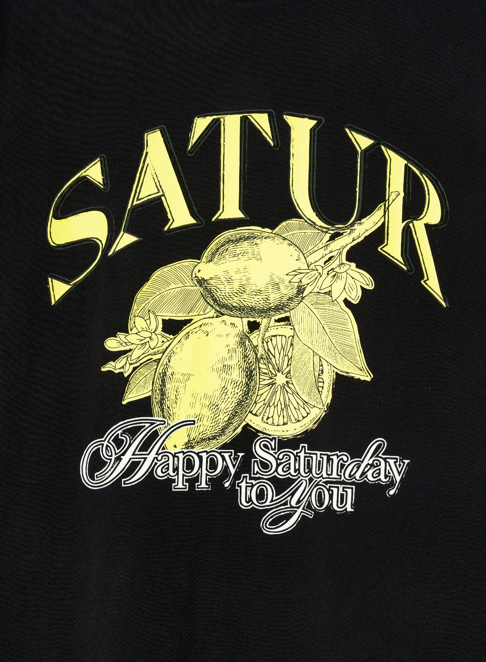 [satur] (W) Citron Summer Graphic T-Shirt - Classic Black