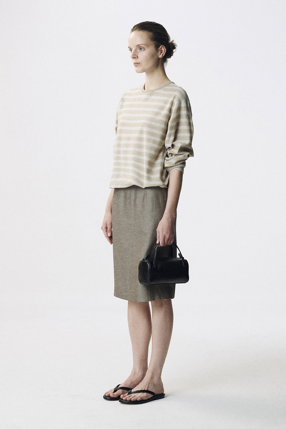 Nothing Written Veil stripe pullover (Warm taupe)