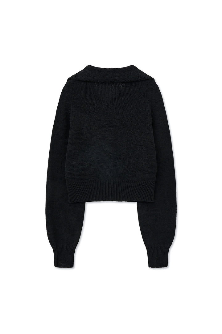Matinkim Hook Point Two Way Cross Cardigan IN Black