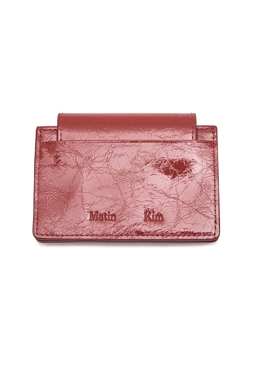 Matinkim Glazed Accordion Wallet IN Red