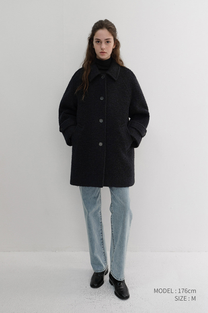 Dunst Alpaca Half Mac Coat Navy