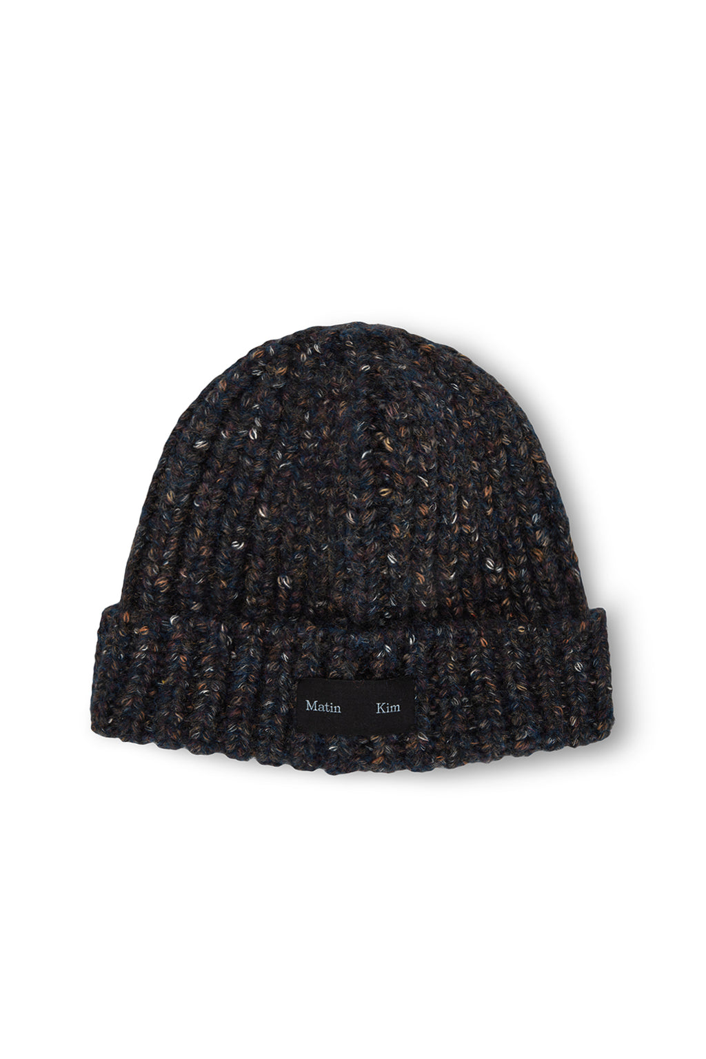 [matinkim] MATIN MIXED YARN BEANIE IN NAVY
