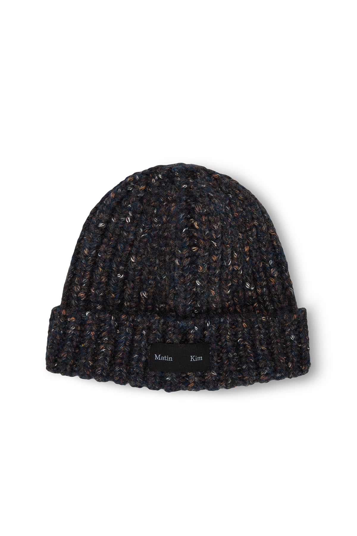 [matinkim] MATIN MIXED YARN BEANIE IN NAVY
