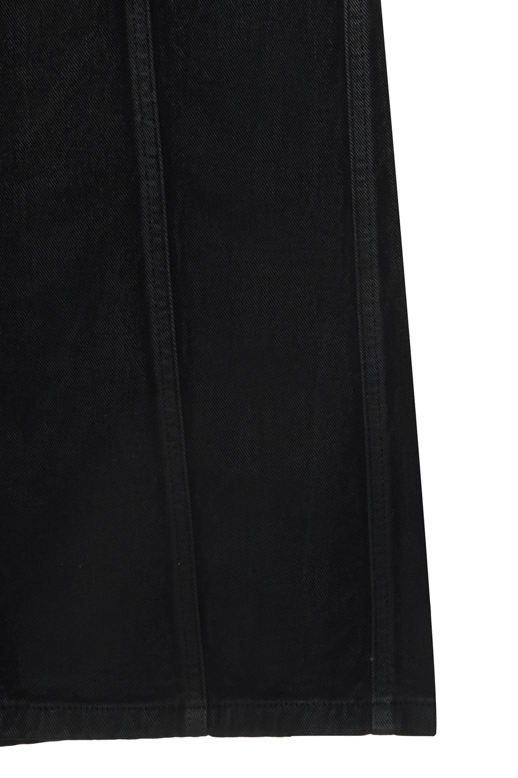 [matinkim] WAX COATING DENIM SKIRT IN BLACK