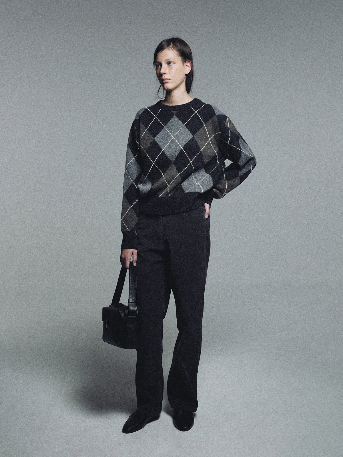 Nothing Written Marais argyle knit (Gray palette)