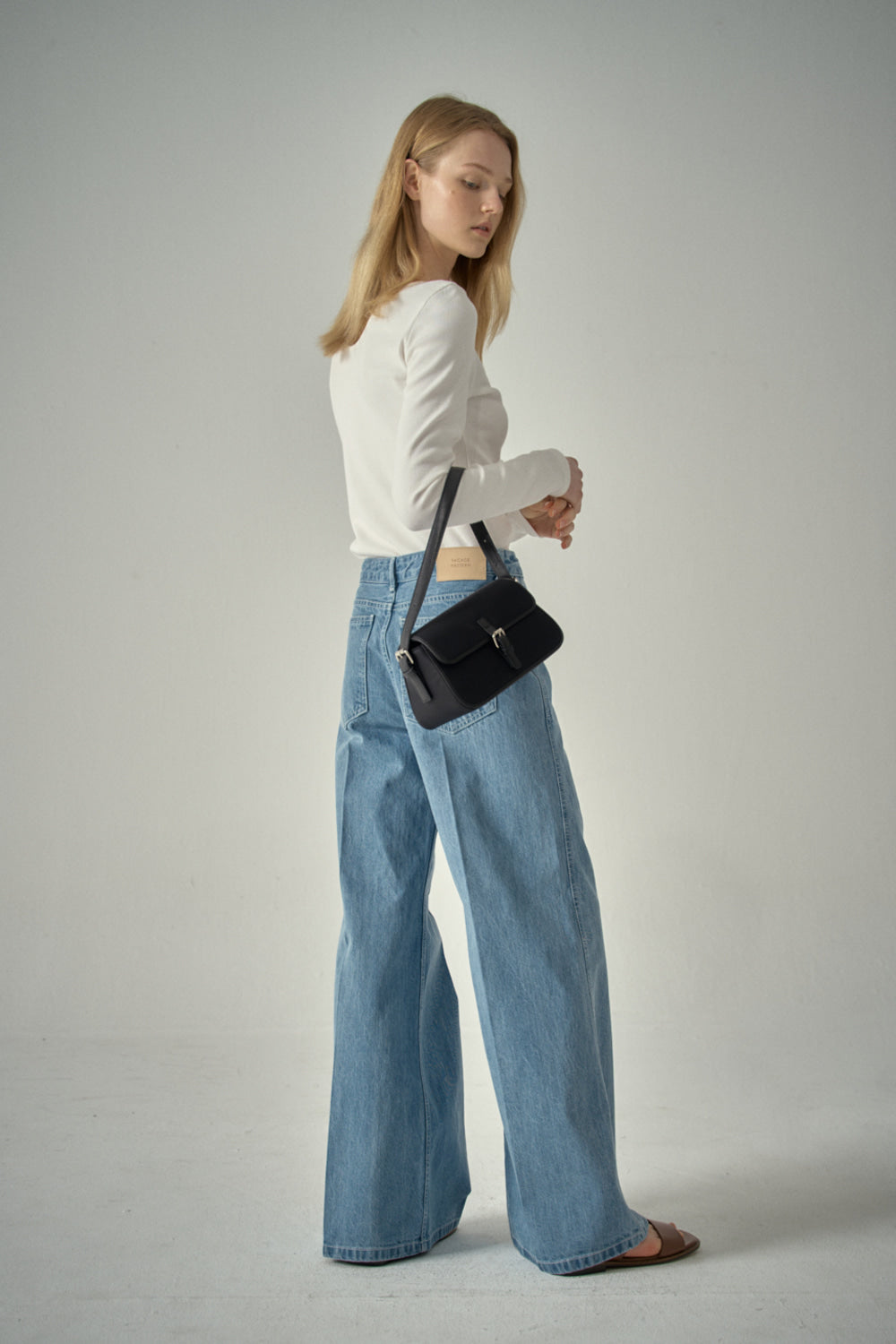 Facade Pattern Small Marron Bag black