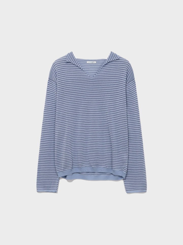 Low Classic Paper Striped Sweater Baby Blue