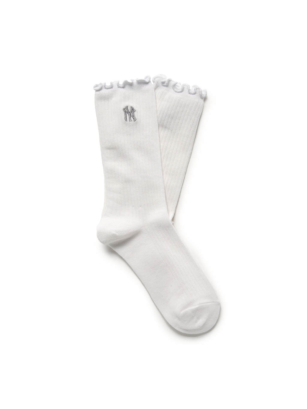 [mlb korea] Feminine Ruffle High Socks