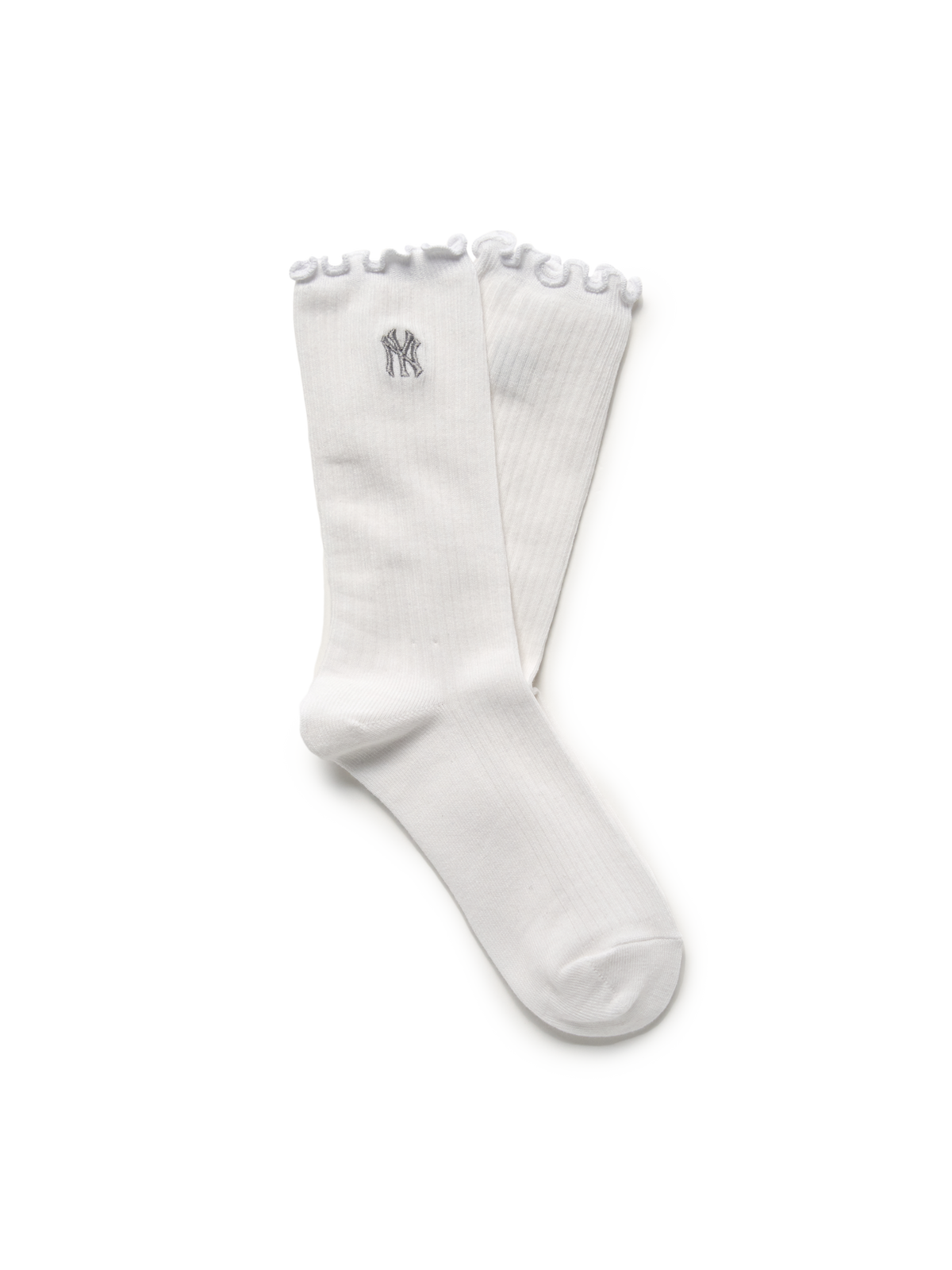 Mlb Feminine Ruffle High Socks