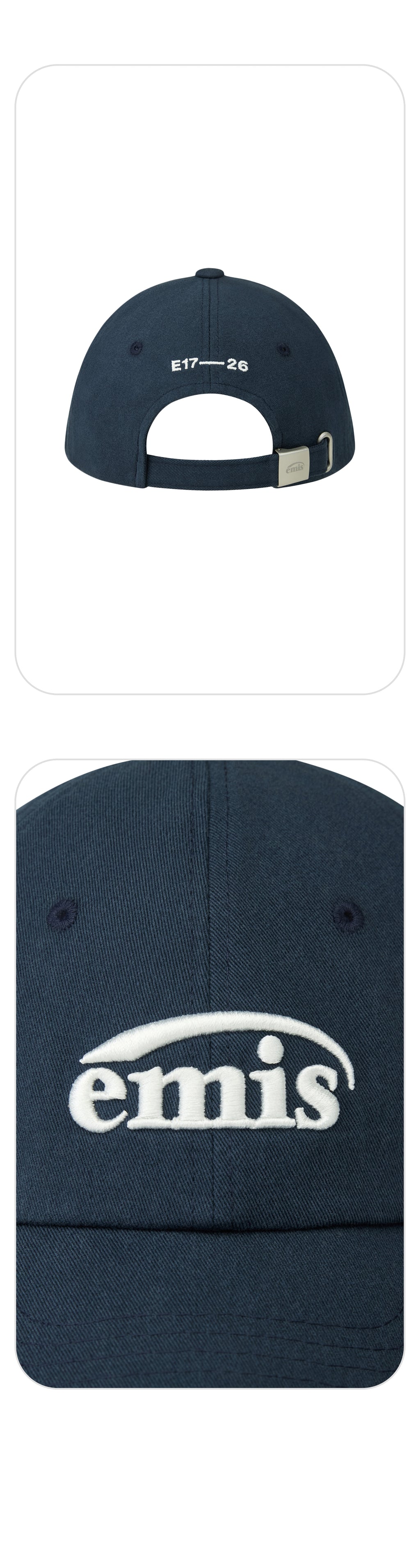 [emis] (Kids) New Logo Ball Cap-Navy