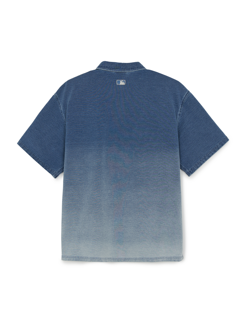 MLB Korea Basic Small Logo Stretched Denim Polo Shirt