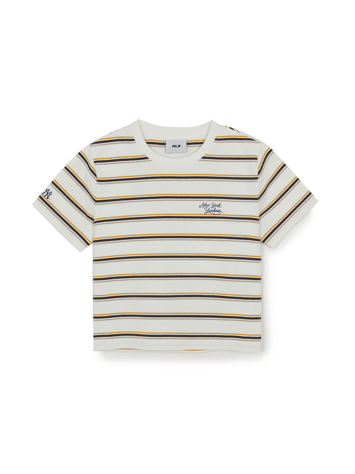 MLB Korea Women's Sportive Stripe Crop T-Shirts