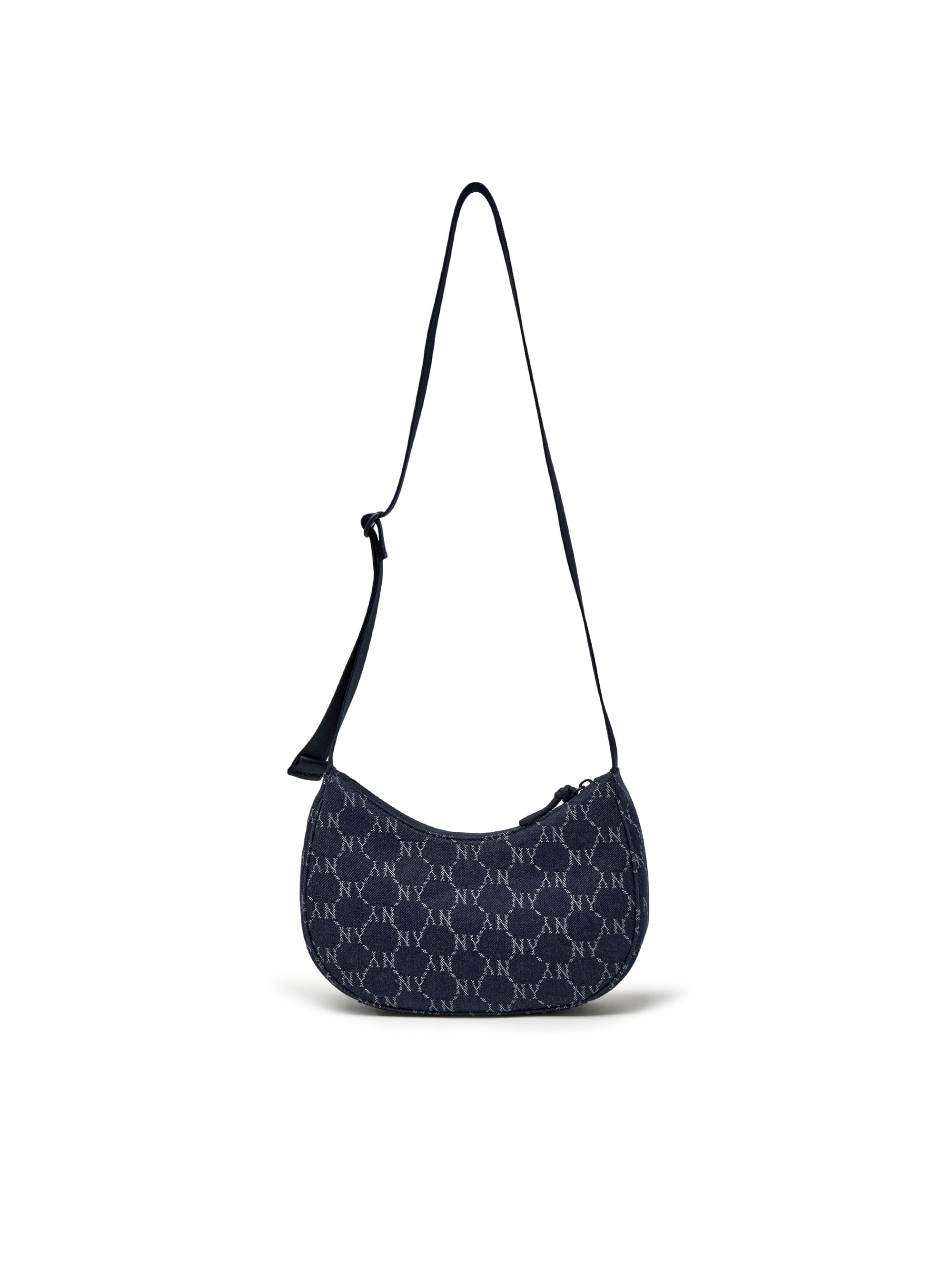 MLB Korea Dia Monogram Denim Jqd Hobo Bag