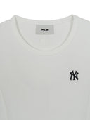 MLB Korea Women's Slim Crop Cap Sleeve T-shirt